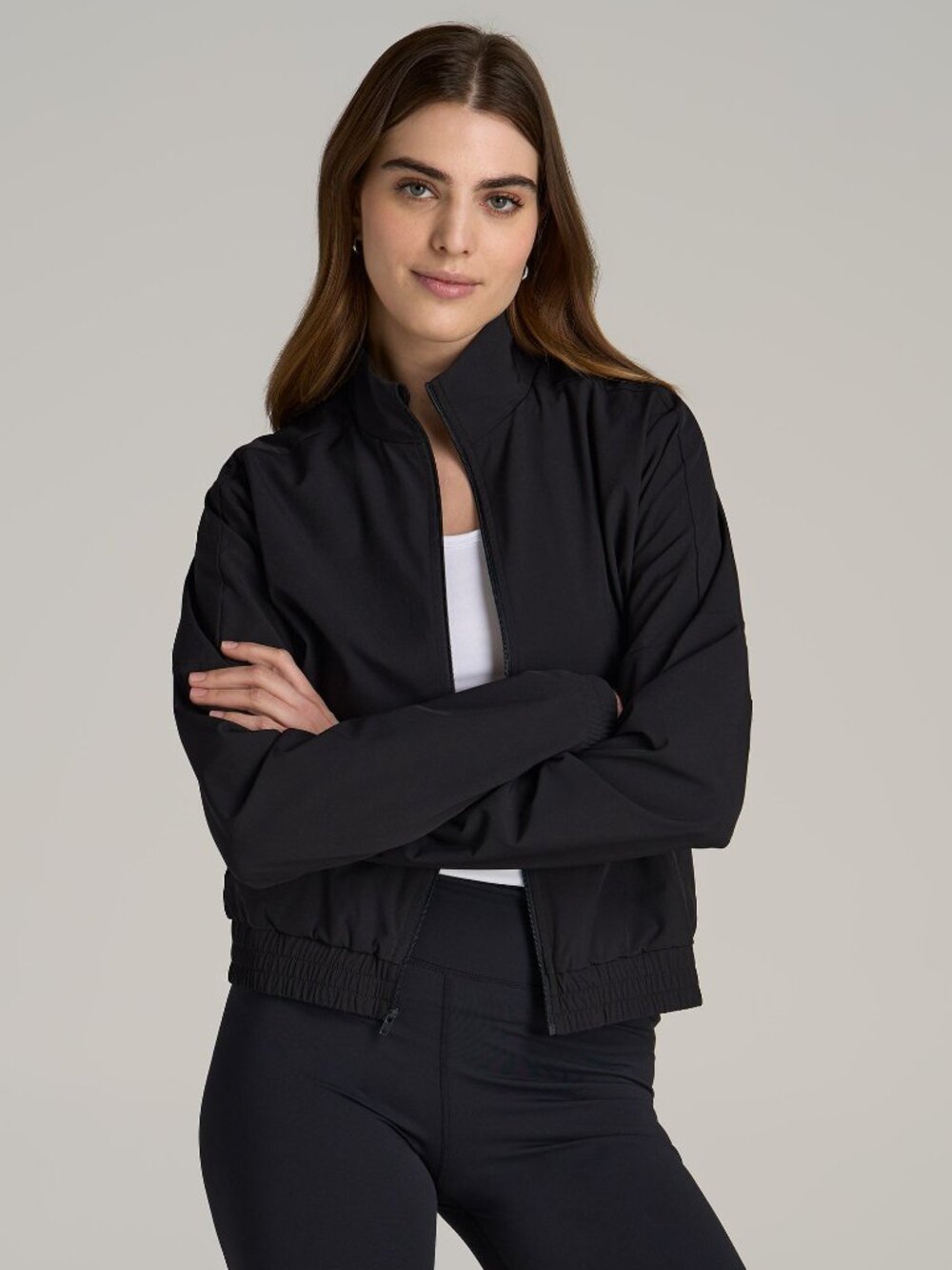 American Tall Layer Up Jacket for Tall Women in Black Size 2XL2XL / Tall / Black
